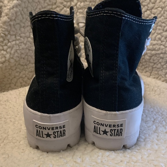 Converse Black and White High-Top Sneakers - Picture 3 of 8